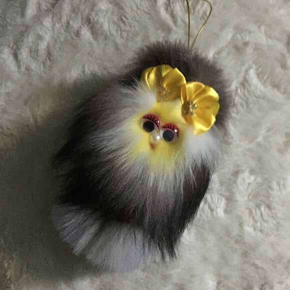 Handmade Kitschy Russian Furby Made of Real Fur - Picture 2 of 8